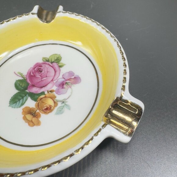 Vintage Schumann Arzberg Germany Dish Ashtray With An Antique Floral Design VTG - Picture 6 of 13